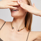 Necklace with black crystal